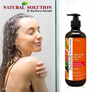 Natural Solution Purifying Blood Orange Body Wash with Himalayan Pink Salt By Dr Barbara Hendel- 17oz - Himalayan body wash