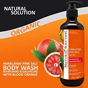 Natural Solution Purifying Blood Orange Body Wash with Himalayan Pink Salt By Dr Barbara Hendel- 17oz - natural solution body wash