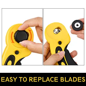 Magicfly Rotary Cutter Set Quilting Kit Including Fabric Cutter Wheel and Mat A3 Patchwork Ruler Carving Knife Replacement Cutter Blades for Fabric Sewing Quilting - product information 9