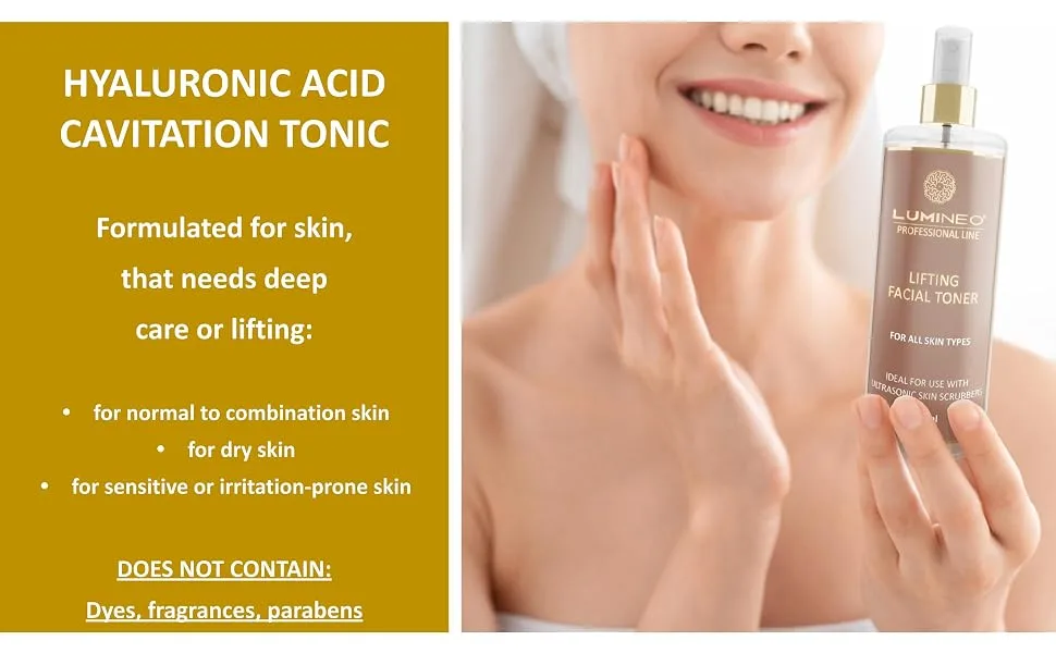 Lumineo Tonic (400ml) Designed for Sonic Peeling Devices and dermarollers. Supports Cleansing During Peeling procedures. (Lifting) - UK TONIC LIFTING 2