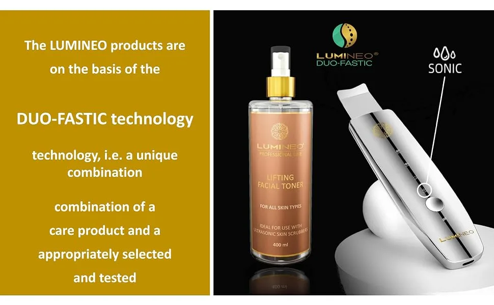 Lumineo Tonic (400ml) Designed for Sonic Peeling Devices and dermarollers. Supports Cleansing During Peeling procedures. (Lifting) - UK TONOC LIFTING 4