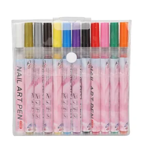 Nail Graffiti Pen Safe 12 Colors DIY Easy Grip Portable Nail Art Pens Set for Abstract Lines - product information 19
