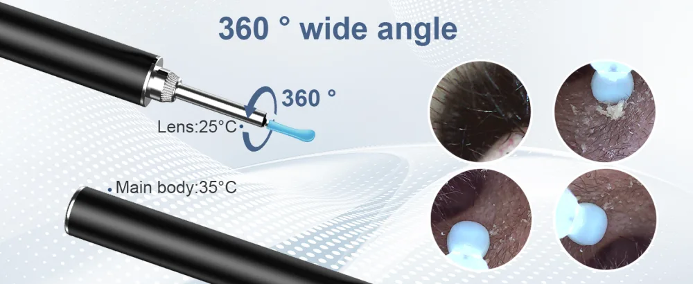 1296P HD ECleaner with Camer Earwax Remover Tool Visual Ear Remover Camera with 6 Silicon Ear Spoons Ear Cleaning Kit for iOS & Android (Black) Balck1 - product information 9