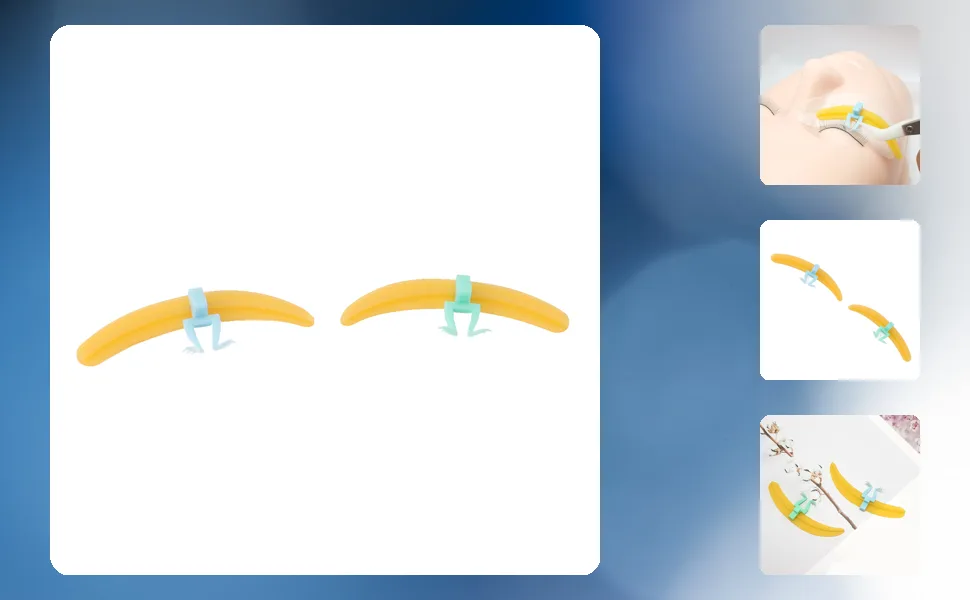 Eyelash Separator Tool Reusable Easy Cleaning Rubber Lash Extension Separator Yellow Silicone Assist in Separating Eyelashes During Grafting for Beauty Salon - 1417240012711-1