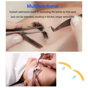 Eyelash Separator Tool Reusable Easy Cleaning Rubber Lash Extension Separator Yellow Silicone Assist in Separating Eyelashes During Grafting for Beauty Salon - 1417240012711-3