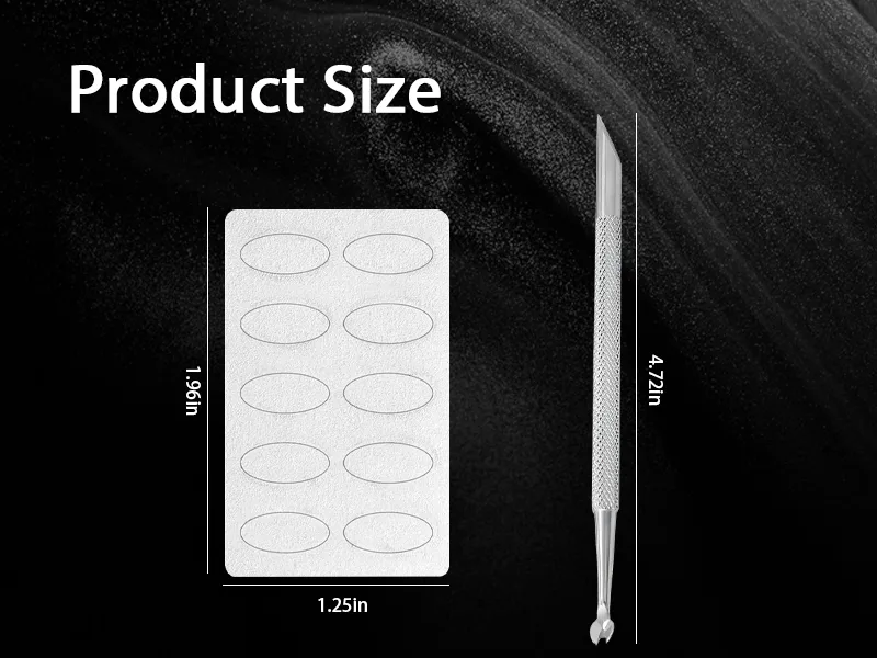 Stainless Steel Cuticle Pusher Tool Cuticle Trimmer for Manicure Pedicure - product information 12