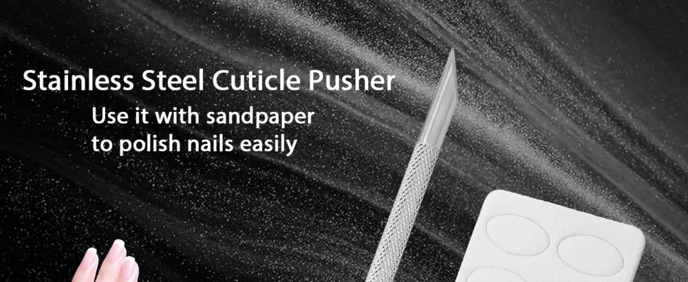 Stainless Steel Cuticle Pusher Tool Cuticle Trimmer for Manicure Pedicure - product information 4