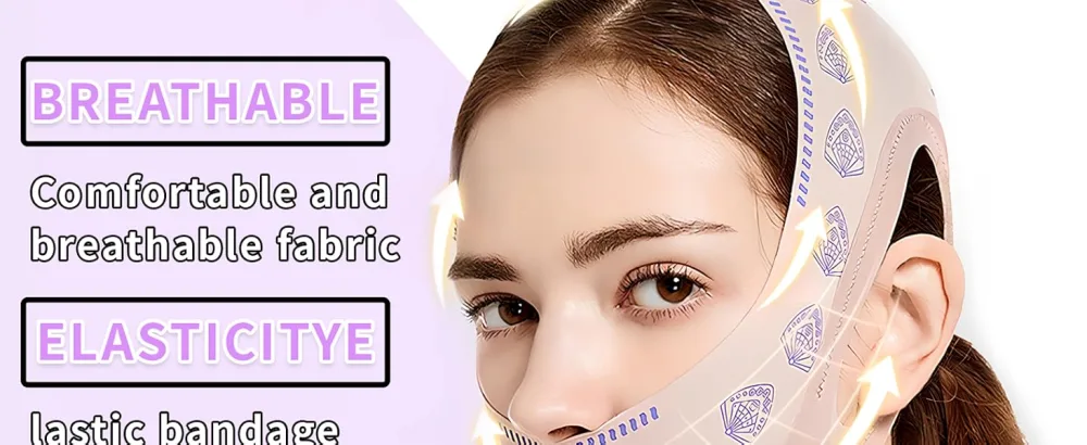 Face Bands V Line Lifting Mask Face Contouring Sleeping Anti-Wrinkle Band(Pink) - product information 4