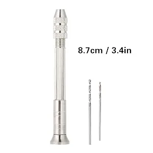 BORDSTRACT Manual Nail Art Punch Tool with 2 Drill Bits Nail Manicure Hand Dril for DIY Nail Piercing and Manicure Projects - Manual Nail Art Punch Tool