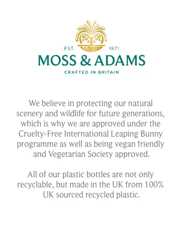 Moss & Adams Refreshing Antibacterial Vegan Handwash Windermere Lake Cedarwood 500ml - values