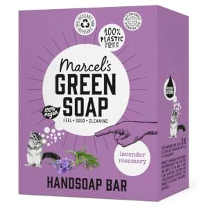 Marcel's Green Soap Hand Soap Bar Vanilla & Cherry Blossom - Vegan Plastic-Free and Long-Lasting Hand Cleanser - 90g Vanilla & Cherryblossom - Handsoap Bar