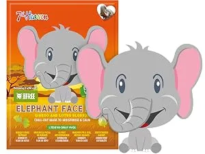 7th Heaven Panda Face Sheet Mask with Coconut & Banana to Hydrate & Moisturise Skin - Elephant