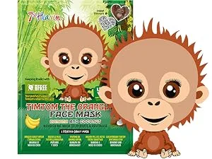 7th Heaven Panda Face Sheet Mask with Coconut & Banana to Hydrate & Moisturise Skin - Orangutan