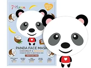 7th Heaven Panda Face Sheet Mask with Coconut & Banana to Hydrate & Moisturise Skin - Panda