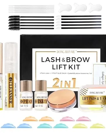 Lash Lift Eyelash Perming Kit Lash Lifting Kit Eyelash Perm Set DIY Lash Lift Set Professional Instant Lash Lift Extensions Semi-Permanent Lash Lifting Curling Perming Wave - Lash & Brow Lift Set