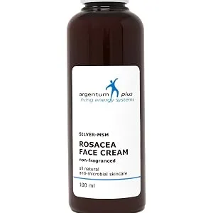 argentum plus Silver-MSM Rosacea Face Cream 100 ml | Light non-fragranced moisturizing cream for rosacea and redness prone skin - Silver-MSM Rosacea Face Cream Non-Fragranced