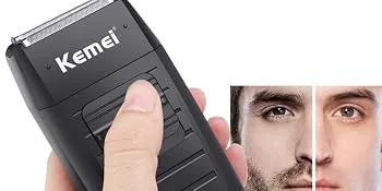 kemei Men's Reciprocating Cordless Razor Razor Electric Rechargeable Razor Precision Beard Sideburn Trimmer Razors Twin Blade Multifunction Grooming Razor - 1102