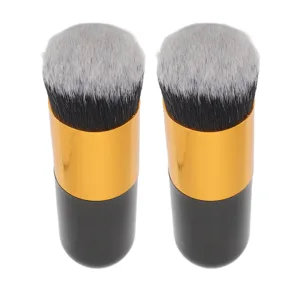 Chubby Cosmetic Brush Chubby Blending Cosmetic Brush Black Golden Soft Nylon Fiber Professional for Travel - 1410230067211-3