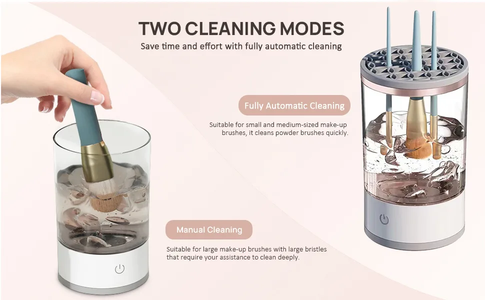 Layhou Electric Makeup Brush Cleaner Automatic Makeup Brush Cleaner for Beauty Makeup Brush Sets Quick Cleaning and Drying - brush cleaner brush cleaner makeup beauty blender cleaner make up brush and beauty blender cleaners