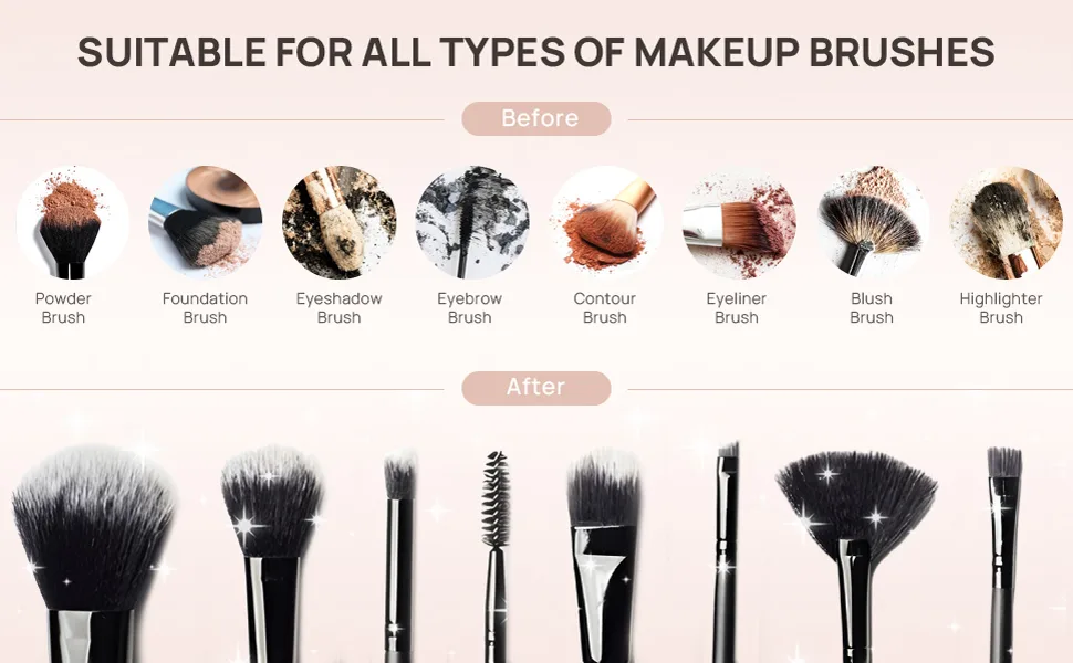 Layhou Electric Makeup Brush Cleaner Automatic Makeup Brush Cleaner for Beauty Makeup Brush Sets Quick Cleaning and Drying - brush cleaner brush cleaner makeup beauty blender cleaner make up brush and beauty blender cleaners