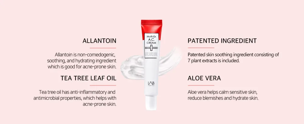  LAB FOR YOU Multi-Ex A.C. Cream | Spot treatment | Korean cosmetics | blemish relief | teatree leaf oil | 20ml/0.7 fl.oz - product information 9