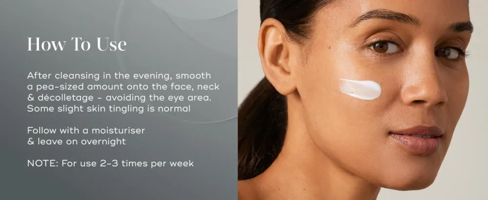 Medik8 Sleep Glycolic - Time Release AHA Overnight At-Home Peel - Brightens & Decongests - 10% Active Glycolic Acid - 30ml - How to use