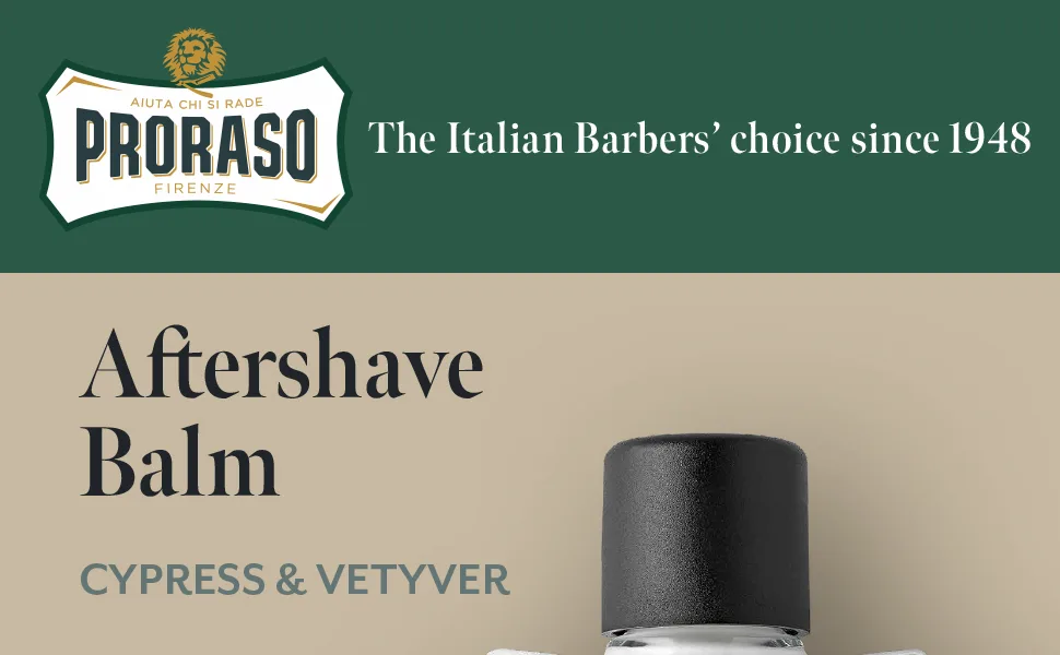 Proraso Aftershave Beard Balm Cypress and Vetyver 100ml Scented Beard Balm Softens Protects and Eases Discomfort Made in Italy - product information 30
