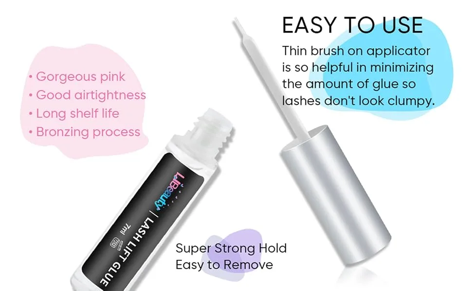 Libeauty Lash Lift Glue 7ml Eyelash Glue Large Capacity Brow Lift Glue Strong Sticky Hold Lash Glue for Eyelash Lifting - Libeauty lash lift glue