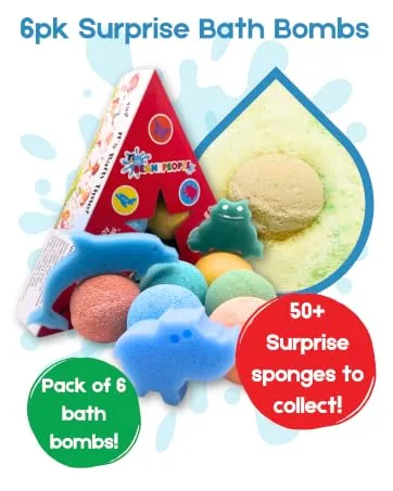 The Bean People - Childrens Surprise Egg Bath Bomb - bath bombs with surprise inside, surprise bath bombs for kids, rocket bath bombs for kids