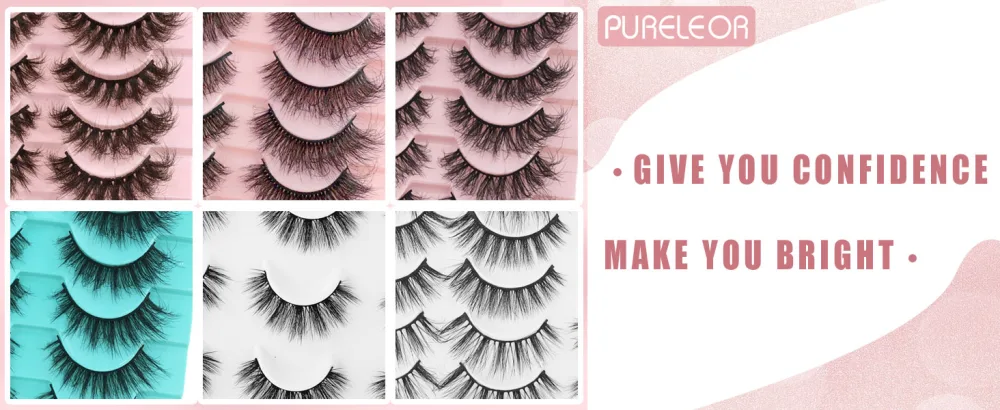 False Eyelashes Faux Mink Fluffy Cat Eye Lashes 3D Dramatic Natural Eyelash Wispy Curly Full Volum 10 Pairs Charming - eyelashes