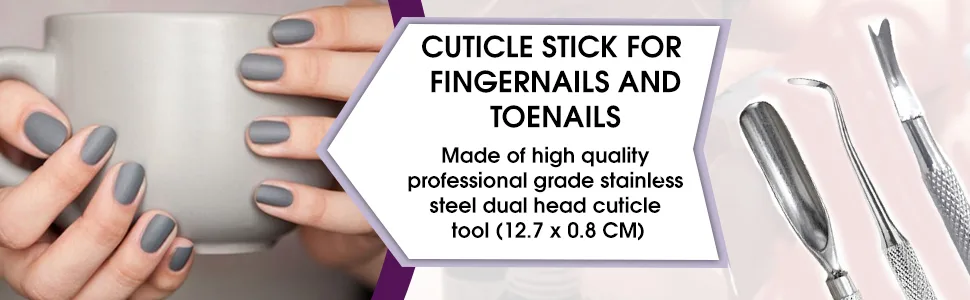 YNR Cuticle Pusher Trimmer Cutter Remover Pedicure Manicure Nail Art Tool Dual Sided YNR - Cuticle Pusher 05