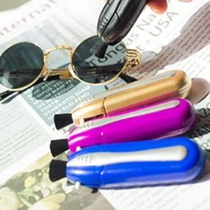Kawaii Glasses Cleaning and Maintenance Tools Glasses Wipe High-Efficiency and Durable Carbon Microfiber Brush Microfiber Glasses Portable Glasses Cleaner Blue - product