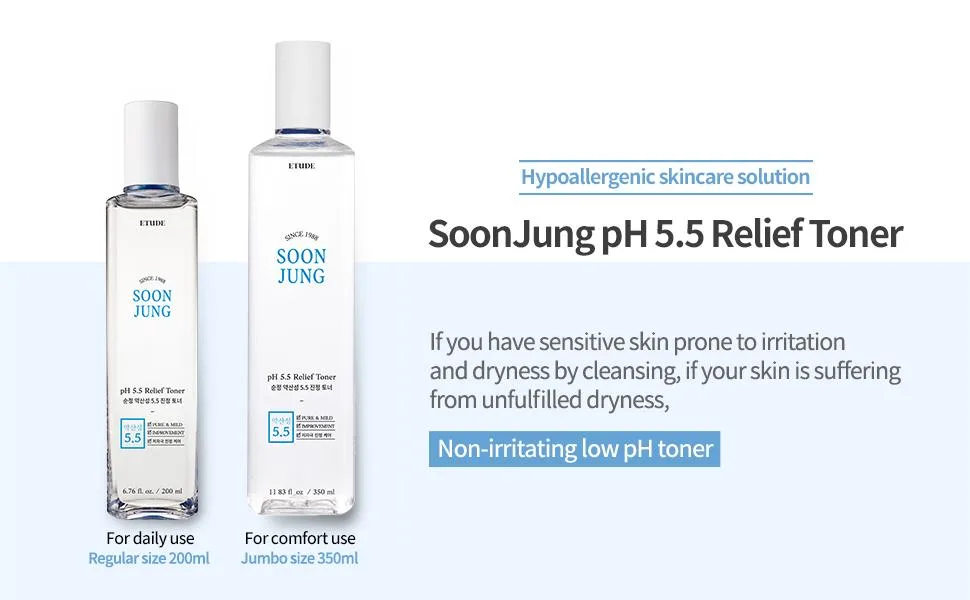 Etude House SoonJung PH 5.5 Relief Toner 180ml - product information 3