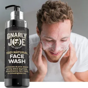 Gnarly Joe 5 Minute Face Boost. 2-Stage Ultimate Skin Care Solution for Men: Gentle Exfoliate and Face Clean plus Face Cream. 100 ml and 30 ml - Natural Face Wash for Men