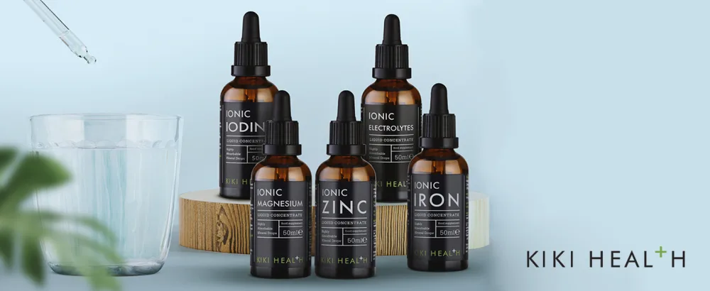 KIKI Health - Ionic Iron Liquid High Concentration Drops - 5mg Iron per Serving - 100% Natural Minerals for Optimal Mineral Balance - 50 millilitres - Ionic Generic Hotspot