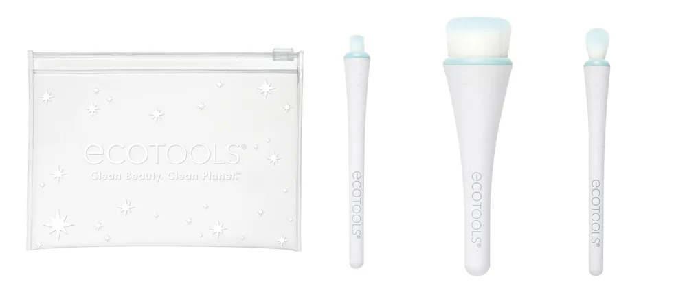 EcoTools Limited Edition All Eyes on Me Makeup Brush Holiday Kit Stocking Stuffer Premium Makeup Brushes Travel Sized Mini Brushes 5 Piece Gift Set - product information 3