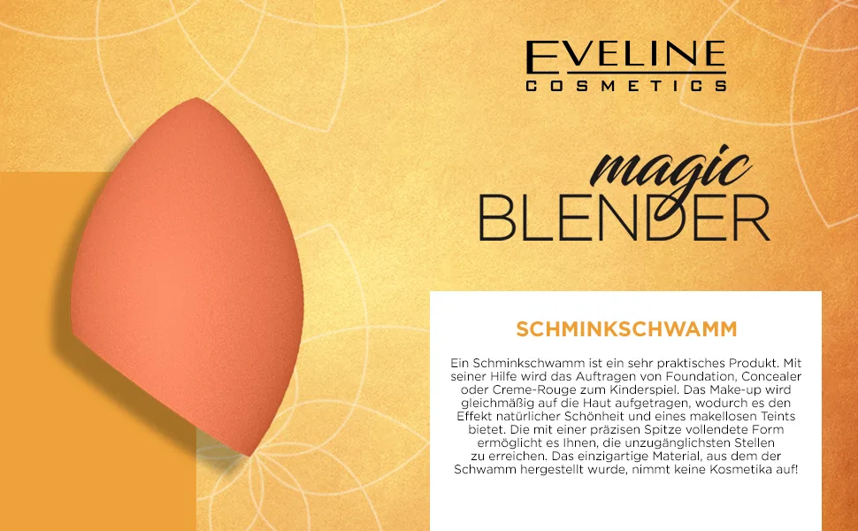 Eveline Cosmetics Magic Blender Makeup Sponge - Better than Perfect Latex-free Beauty Tool for Flawless Application - magic blender