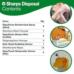 Safety First Aid Group Group HypaClean Sharps Disposal Kit Large - K411