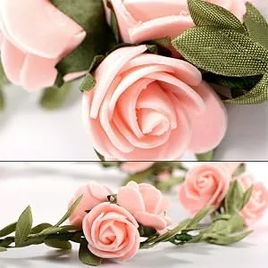 AKORD Boho Rose Floral Garland Flower Headband - product information 3