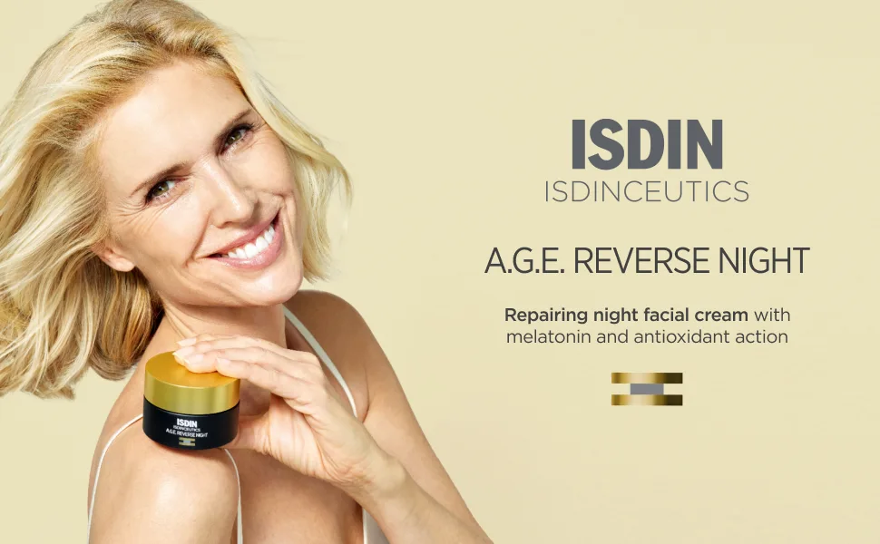 ISDIN Isdinceutics A.G.E Reverse Night | Anti-ageing night repair cream with melatonin | (50ml) Night Cream - Age Reverse Night