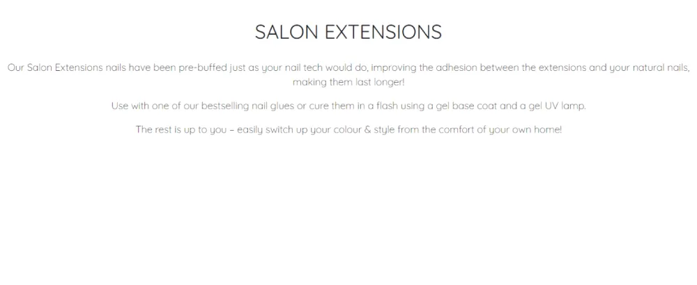 Elegant Touch Salon Extensions Coffin - Text