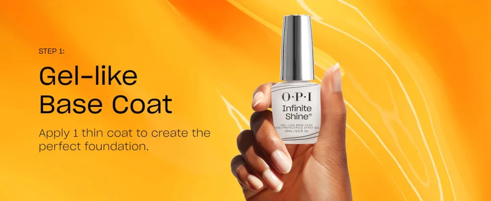 OPI Infinite Shine Gel-Like Long-Wear Nail Polish Perfect Pink Gift Set - Including Primer Bubble Bath & Pro Stay Gloss - Step 1