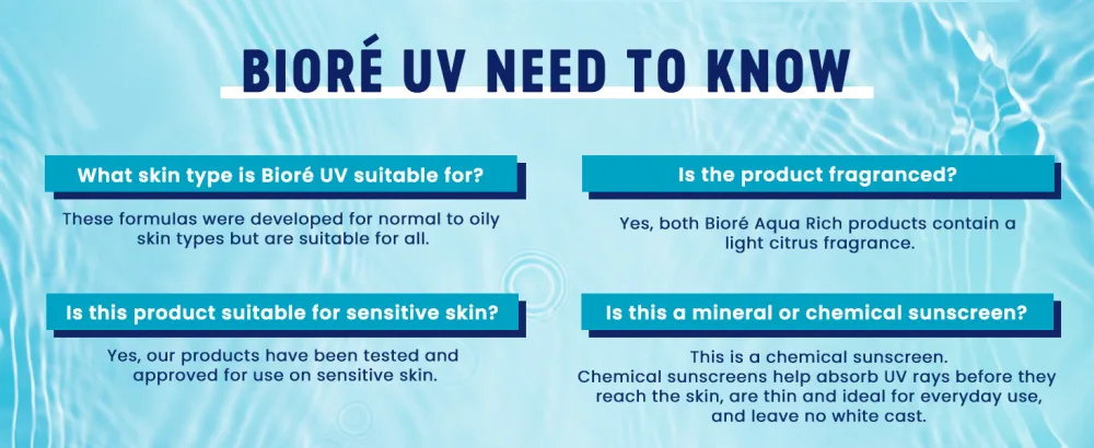 Biore UV Aqua Rich Water Essence Sunscreen SPF 50 50ml - product information 6