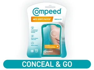 Compeed - Anti-Spots* Conceal & Go Patch - Cleanse Conceal and Protect Hydrocolloid Spots patches* Pimple patches - Ideal for discreet day use For single spots* - 15 Patches - compeed patches