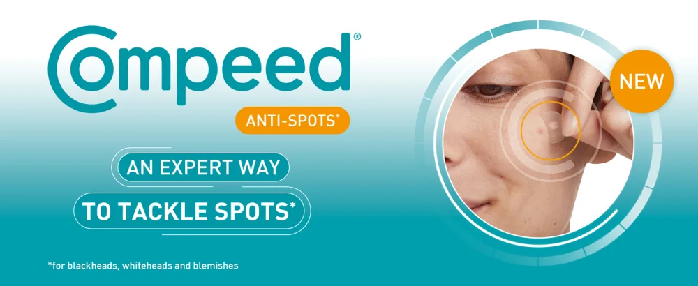 Compeed - Anti-Spots* Conceal & Go Patch - Cleanse Conceal and Protect Hydrocolloid Spots patches* Pimple patches - Ideal for discreet day use For single spots* - 15 Patches - Pimple patches