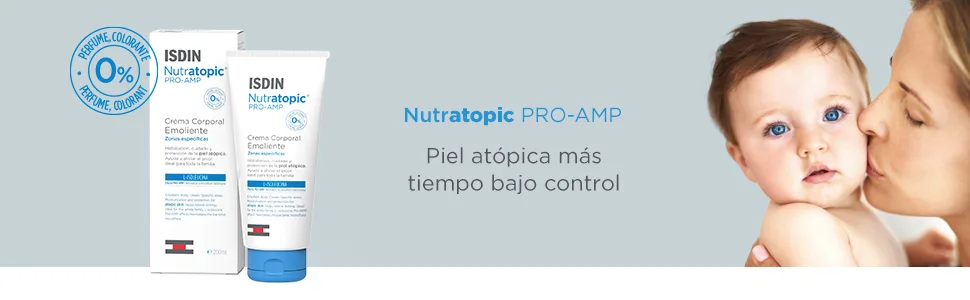 ISDIN Nutratopic PRO-AMP Emollient body cream (200 ml) | Moisturization and protection for atopic skin - atopic