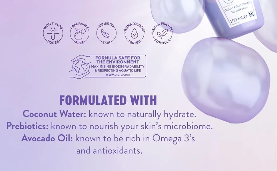 Bior Hydrate and Glow Moisturiser - Made with coconut water and avocado oil