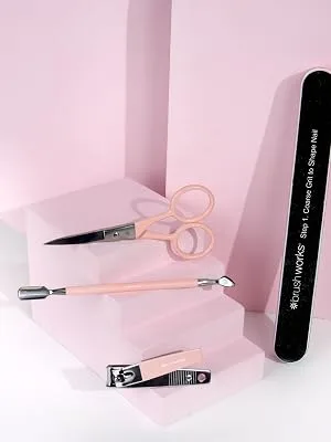 Brushworks Nail Pamper Set Pink One Size - clipper