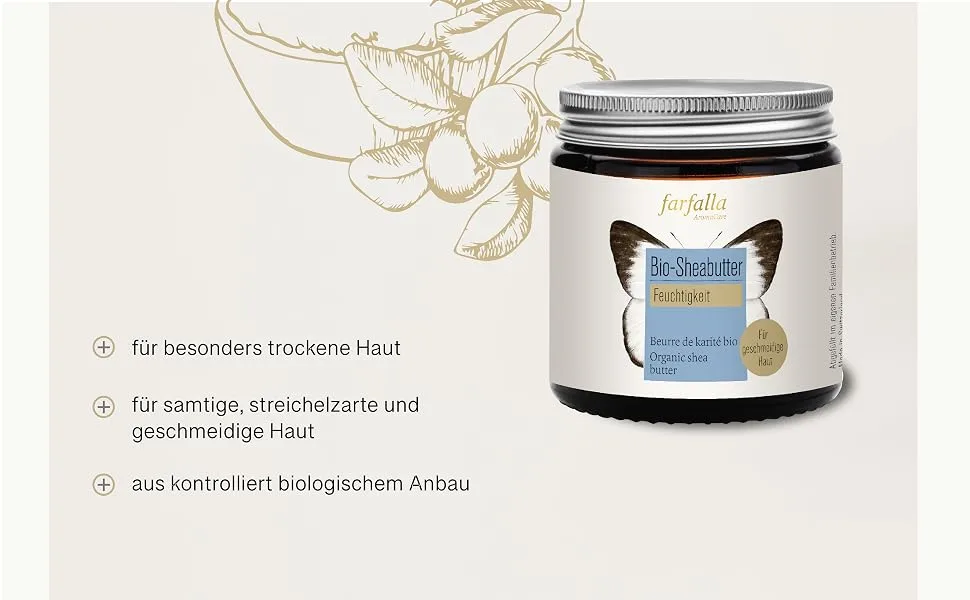 farfalla Organic Shea Butter Moisture 100% Certified Natural Cosmetics 100 ml - farfalla