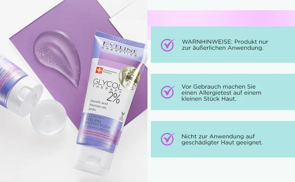 Eveline Glycol Therapy 2% Oil Enzymatic Exfoliating 100 ml - glycol therapy